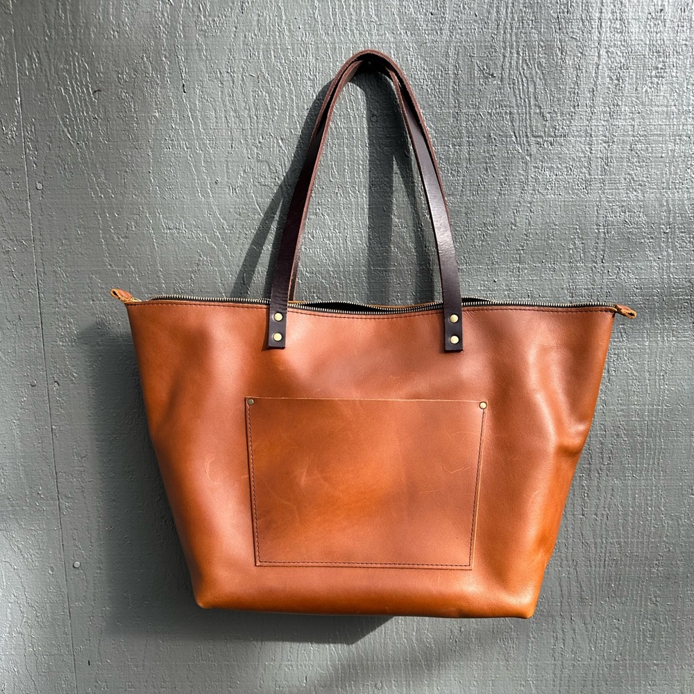 Portland Leather Oversized Zipper Tote in Honey!!!!!!